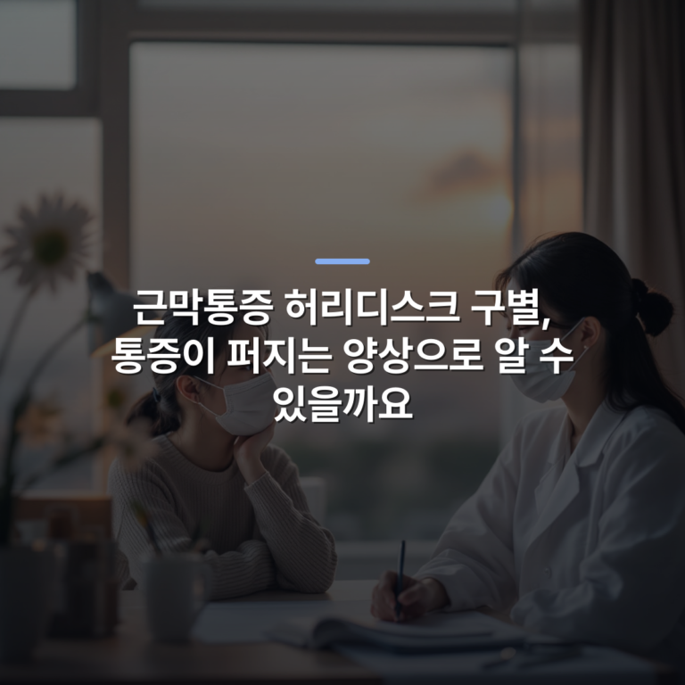 근막통증 허리디스크 구별, 통증이 퍼지는 양상으로 알 수 있을까요