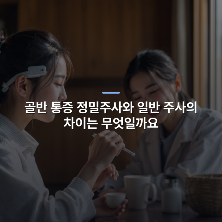 골반 통증 정밀주사와 일반 주사의 차이는 무엇일까요